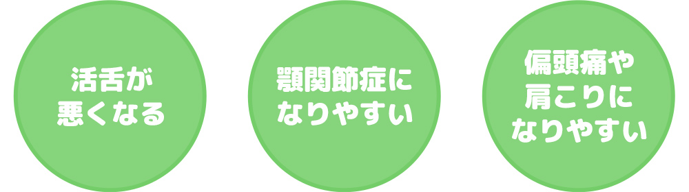 歯並びが悪いと・・・その他こんな悪影響が